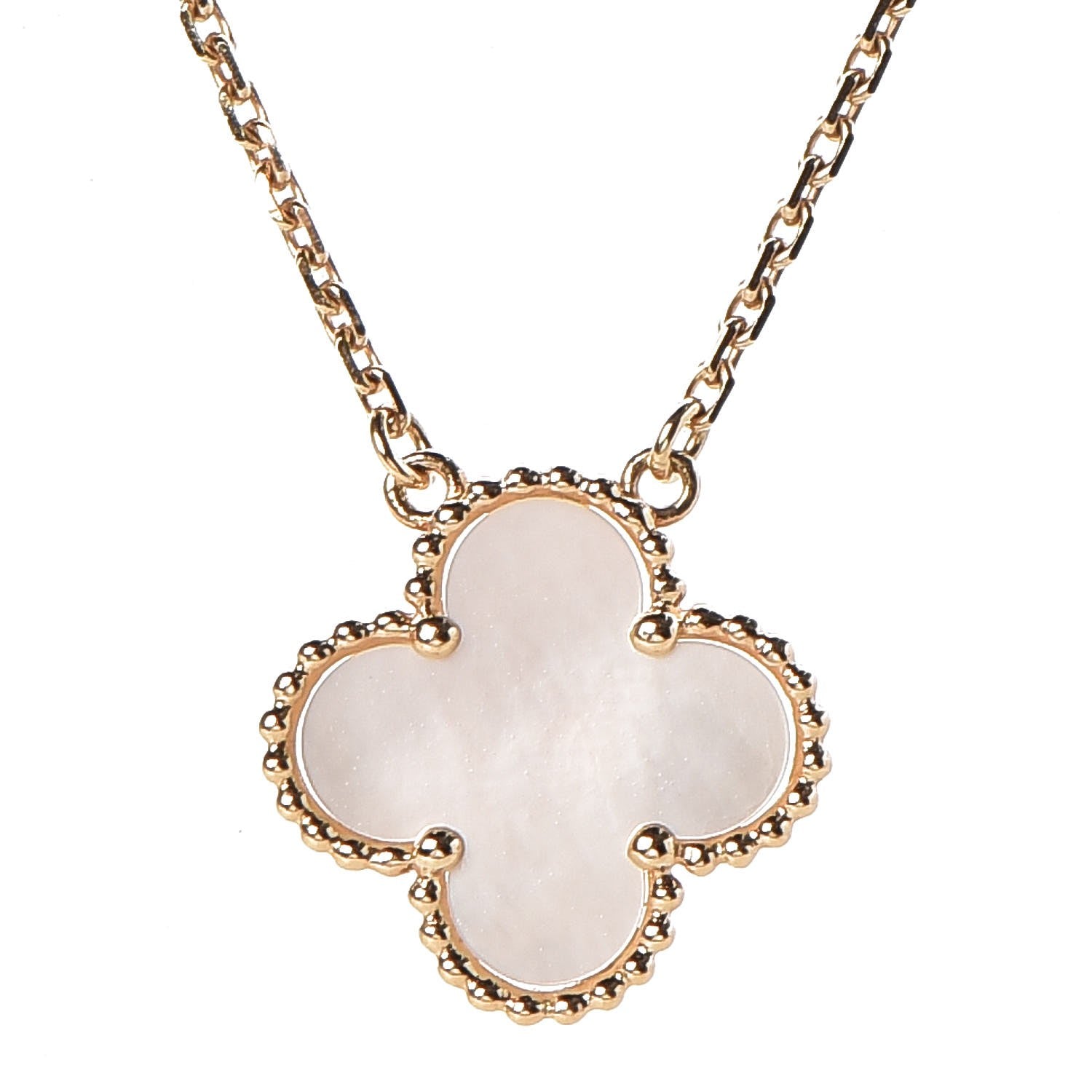 Van Cleef & Arpels Sweet Alhambra Necklace Clover Charm