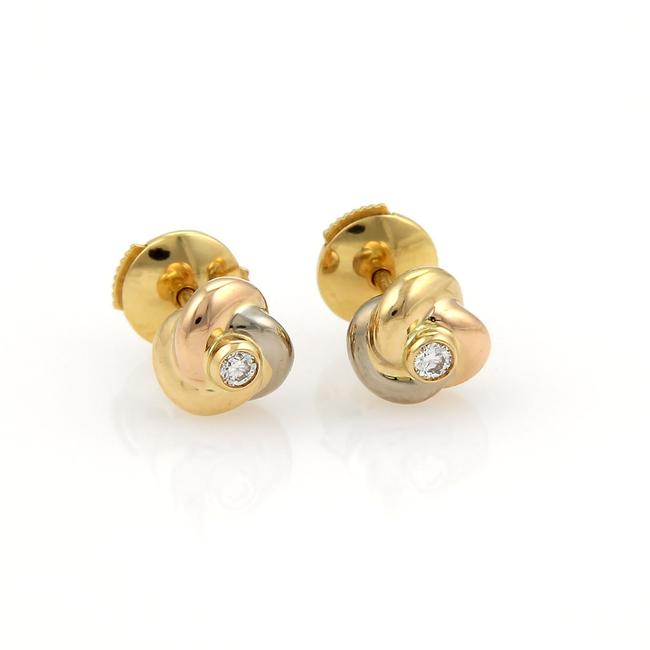 Preowned Cartier Trinity Diamond Stud Earrings