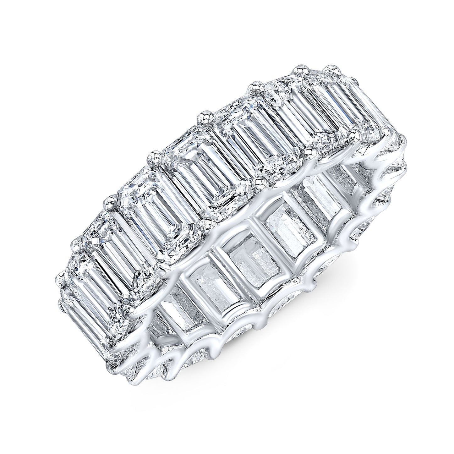 Emerald Cut Diamond Eternity Band