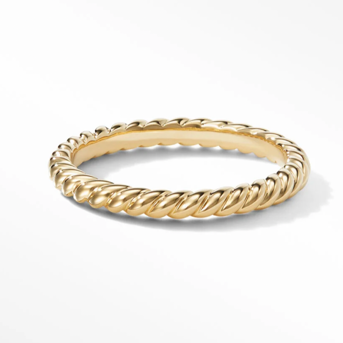 Gold Rope Wedding Band