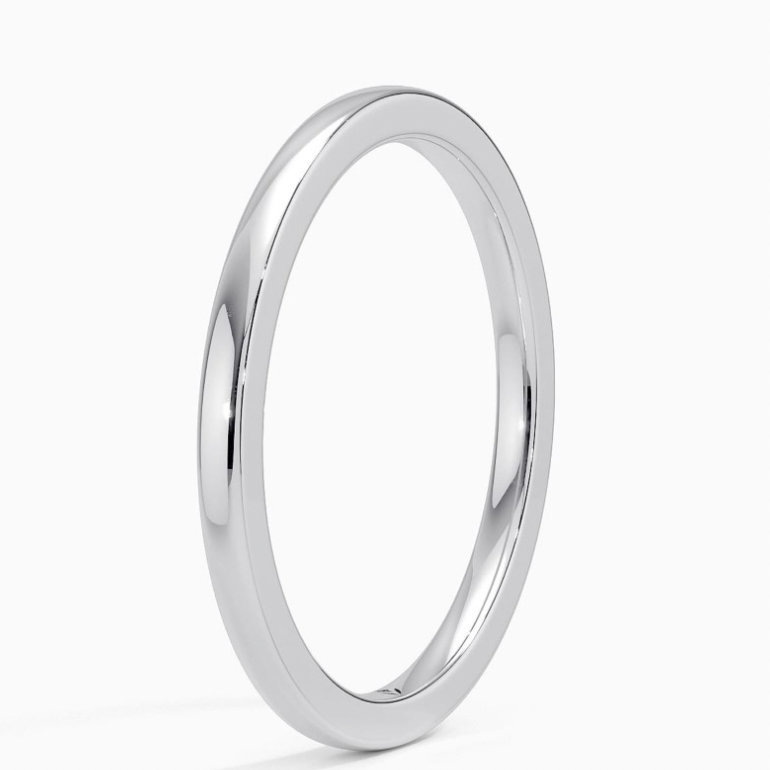 14k White Gold Band