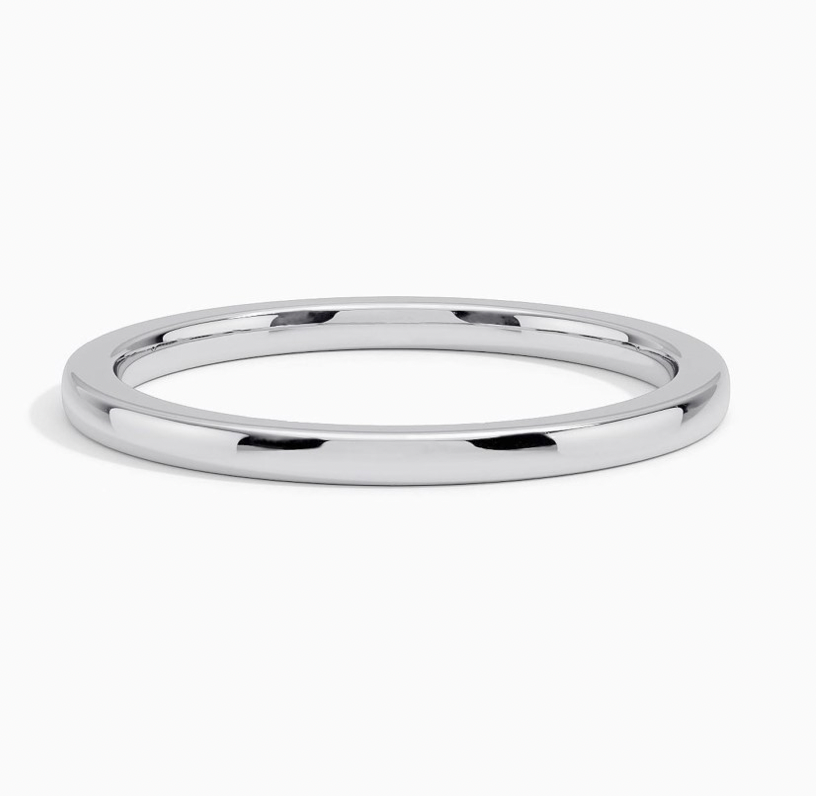 14k White Gold Band