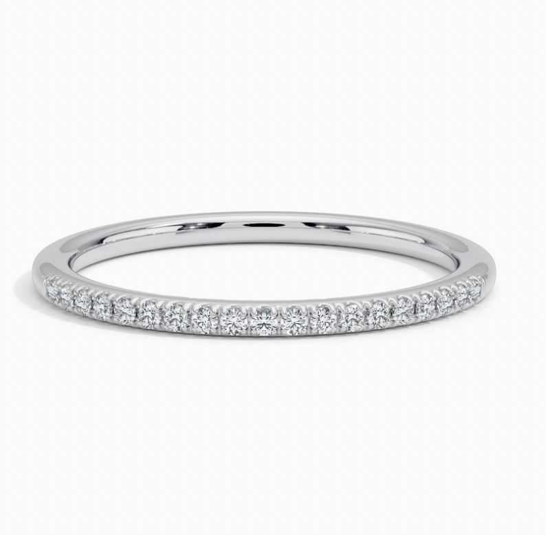 Pave Diamond Half Eternity Band