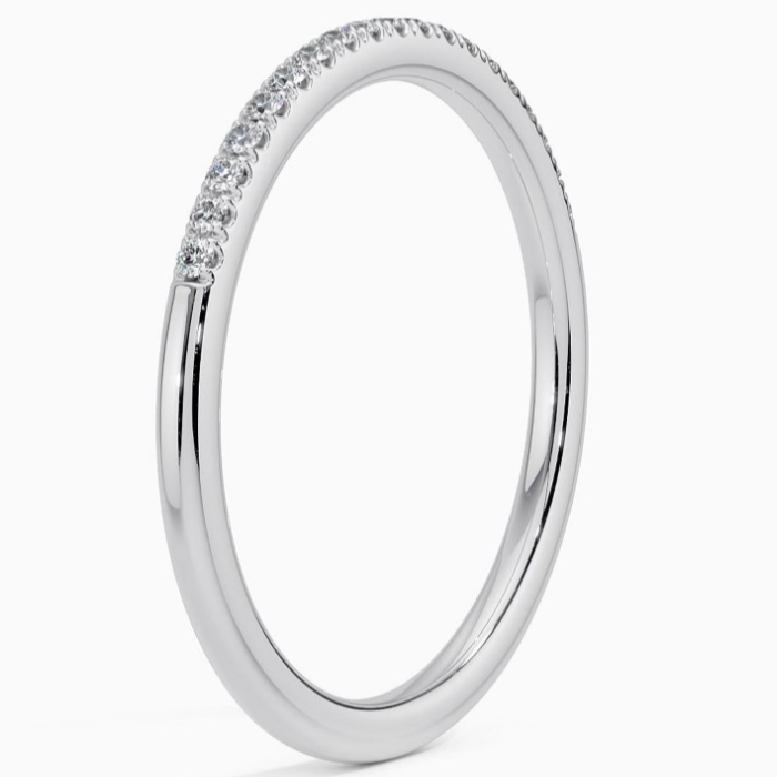 Pave Diamond Half Eternity Band