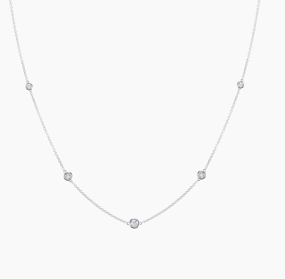 Diamond By The Inch Bezel Set Necklace