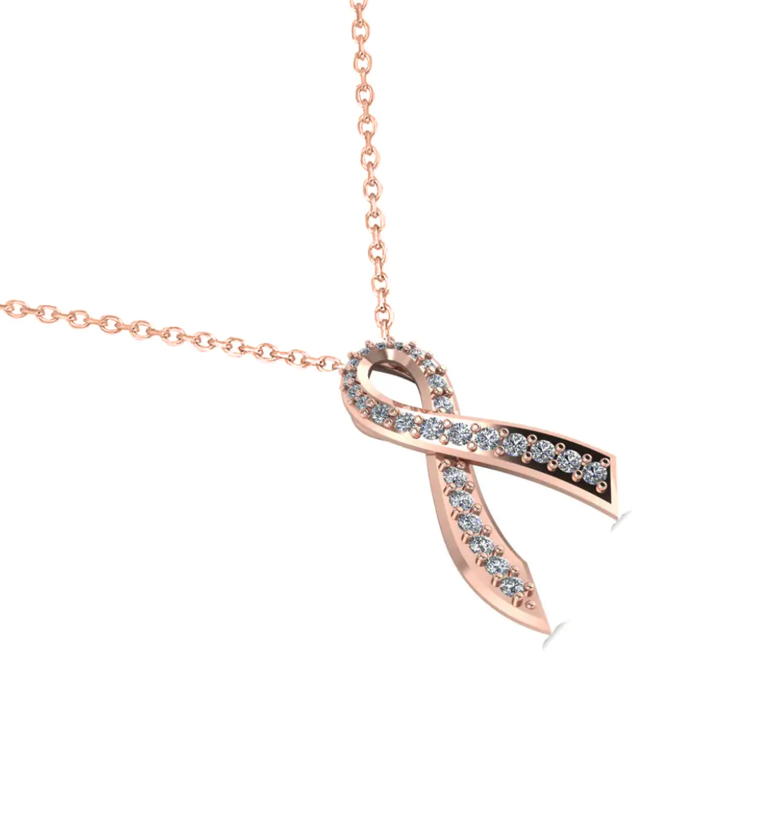 Pink Ribbon Necklace