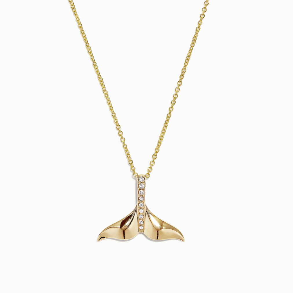 Diamond Whale Tail Necklace – Certified Jewelers