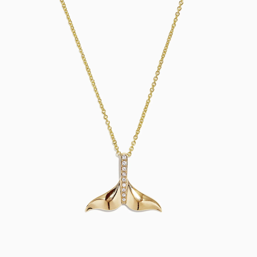 Diamond Whale Tail Necklace