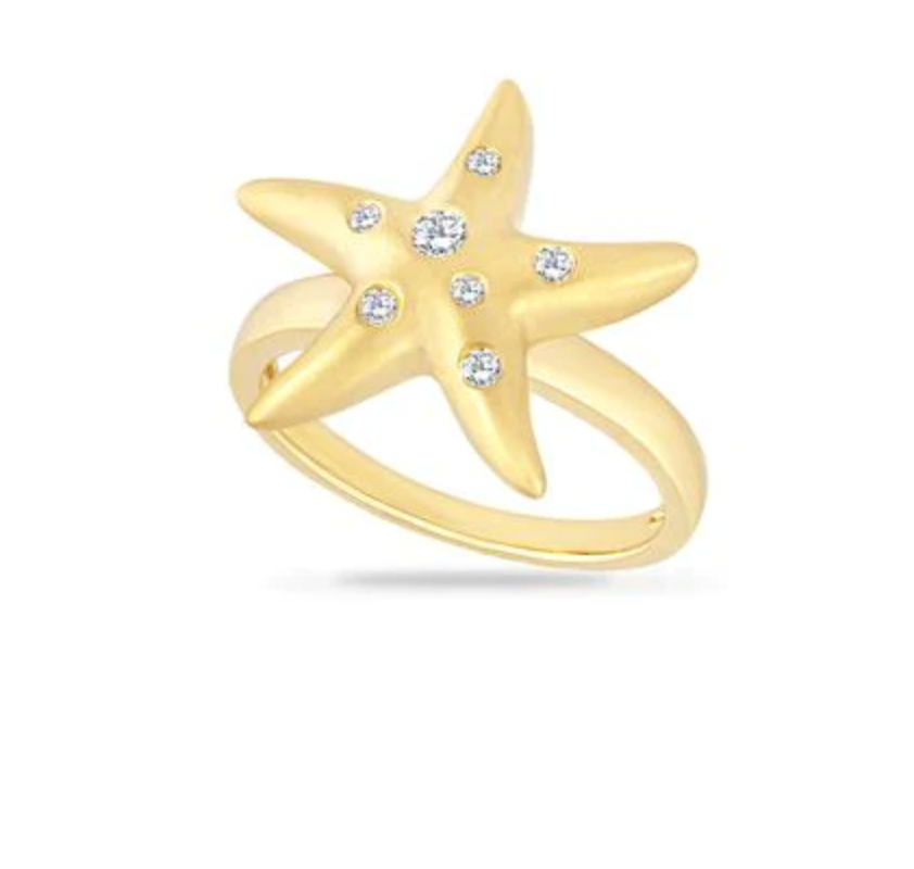 Diamond Starfish Ring