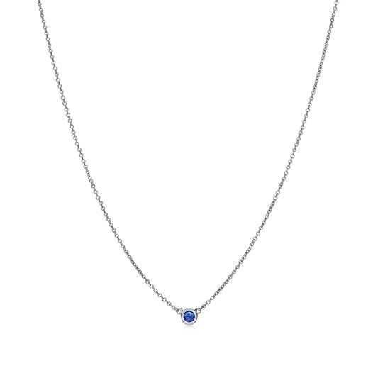 Preowned Tiffany & Co. Single Blue Sapphire Necklace
