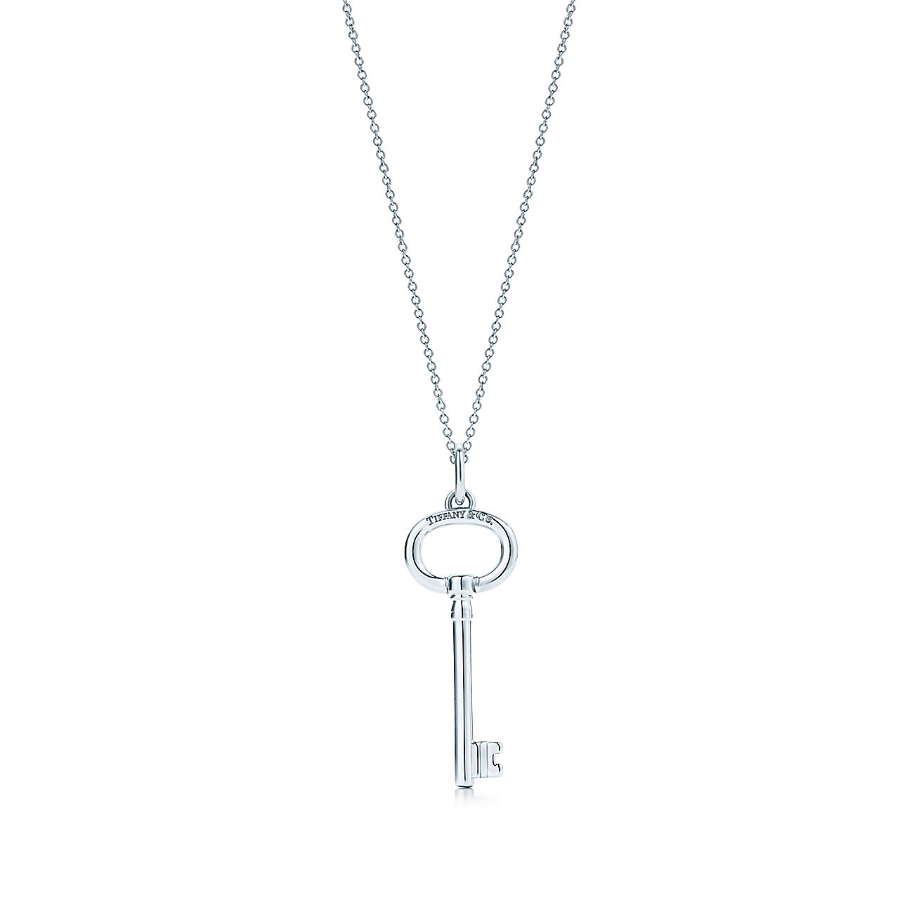 Silver key necklace tiffany Clearance