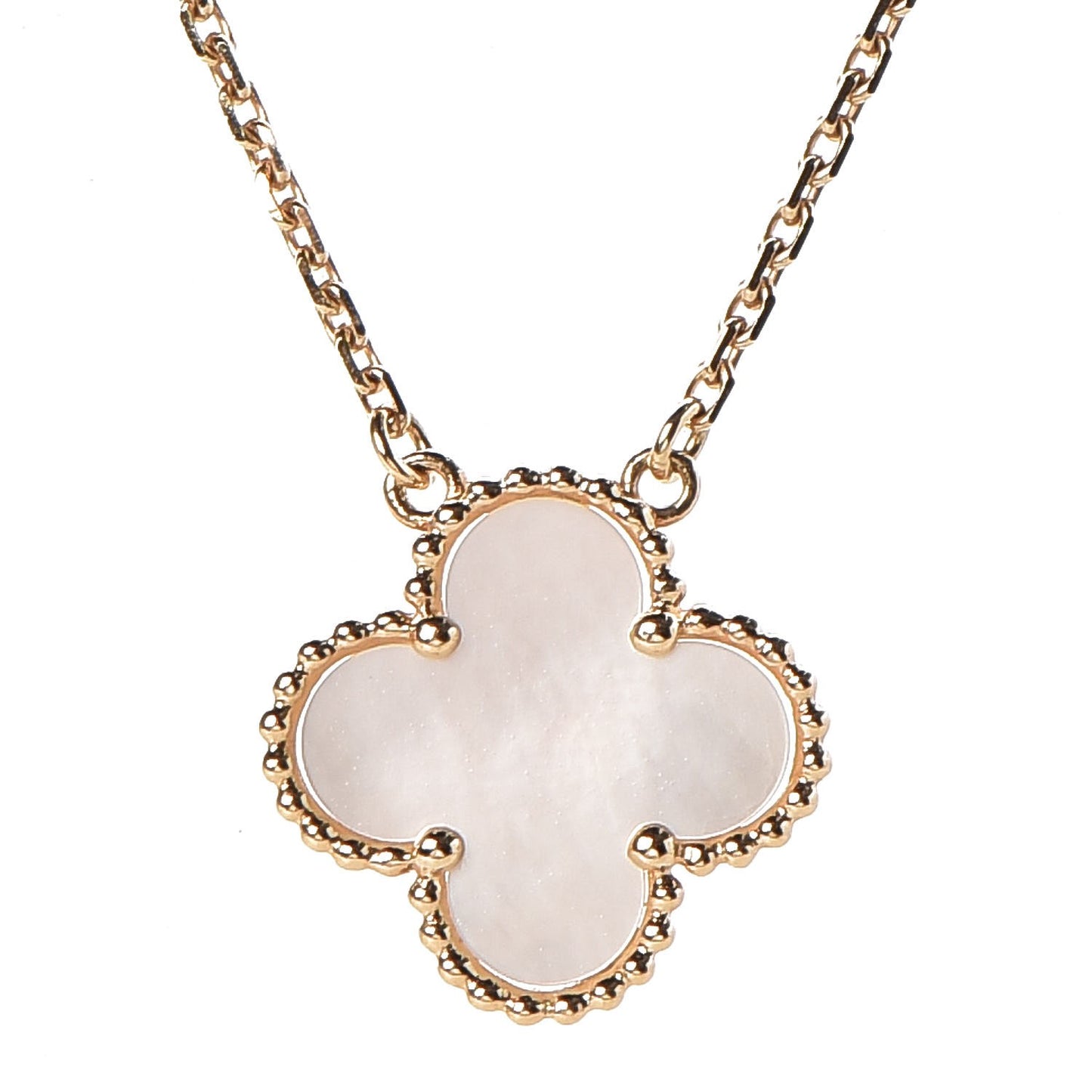 Mother of Pearl Clover Necklace
