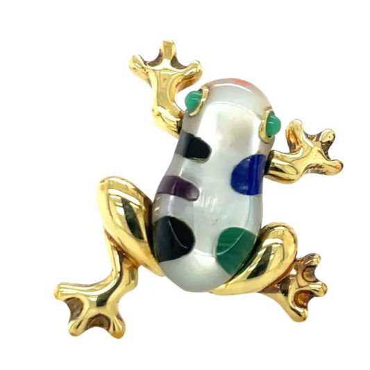 Vintage A. Grossbardt Frog Brooch