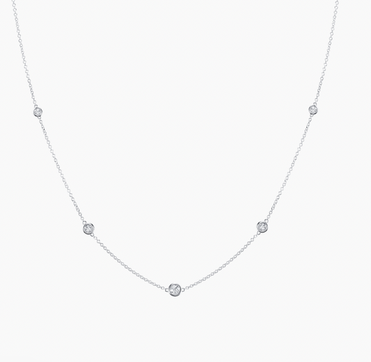 Diamond By The Inch Bezel Set Necklace
