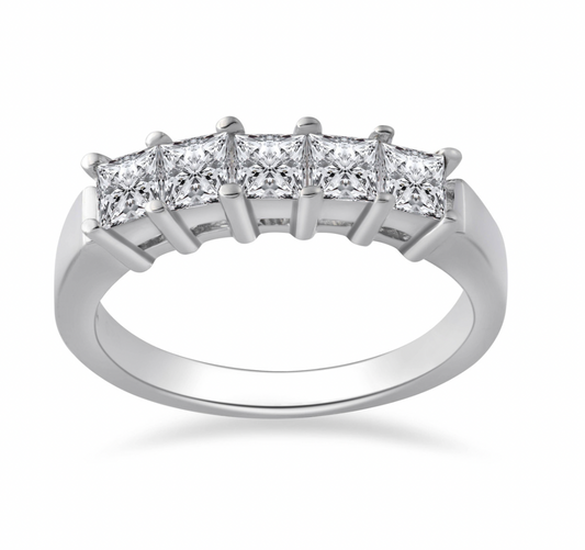 Princess Cut Diamond Anniversary Band