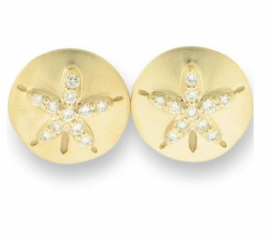 Diamond Sand Dollar Earrings