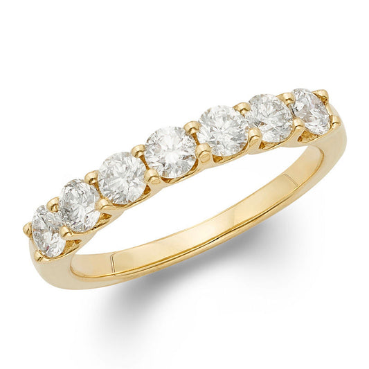 Round Diamond Half Eternity Band