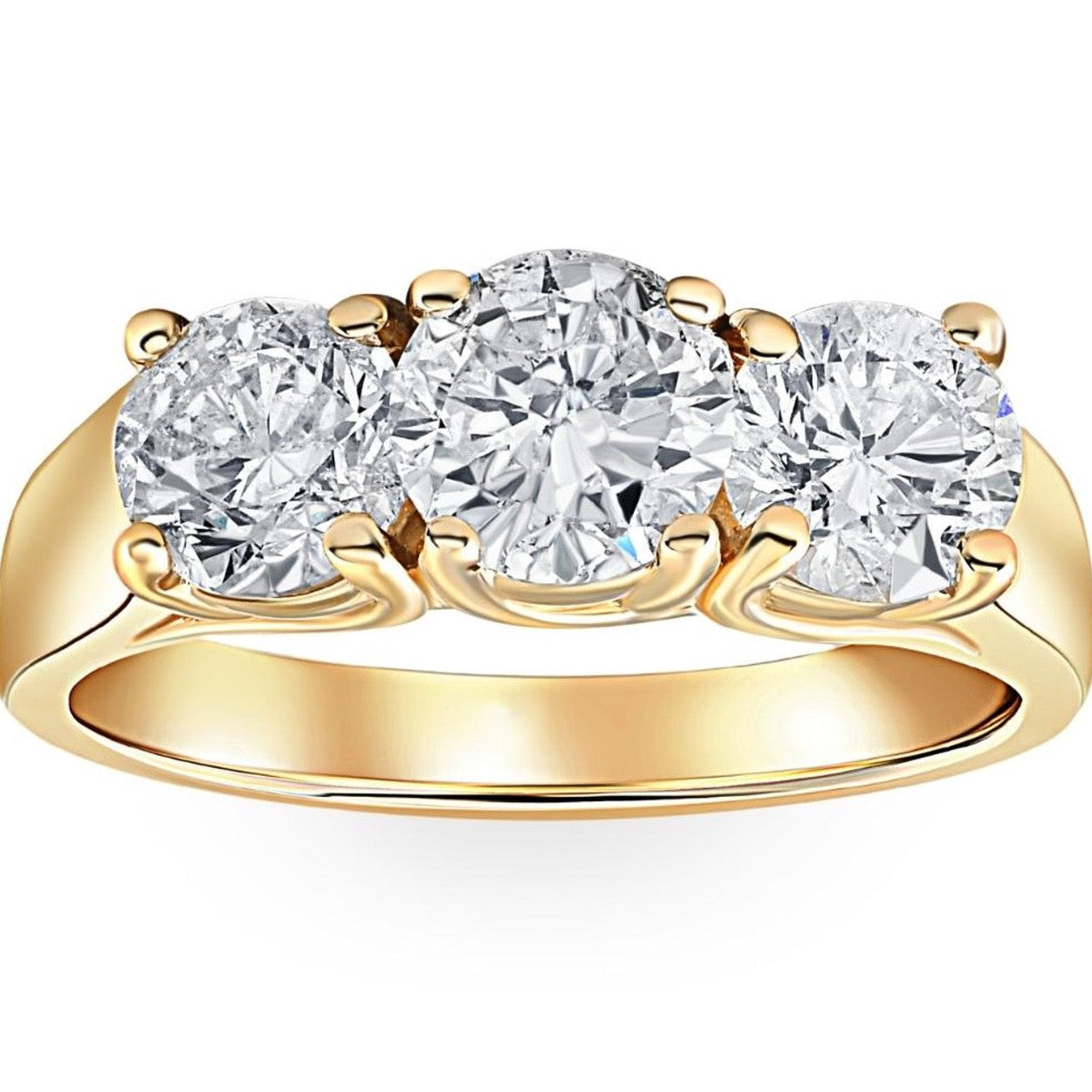 Three Stone Diamond Anniversary Ring