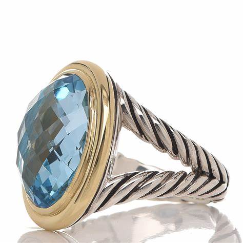 Preowned David Yurman Swiss Blue Topaz Ring