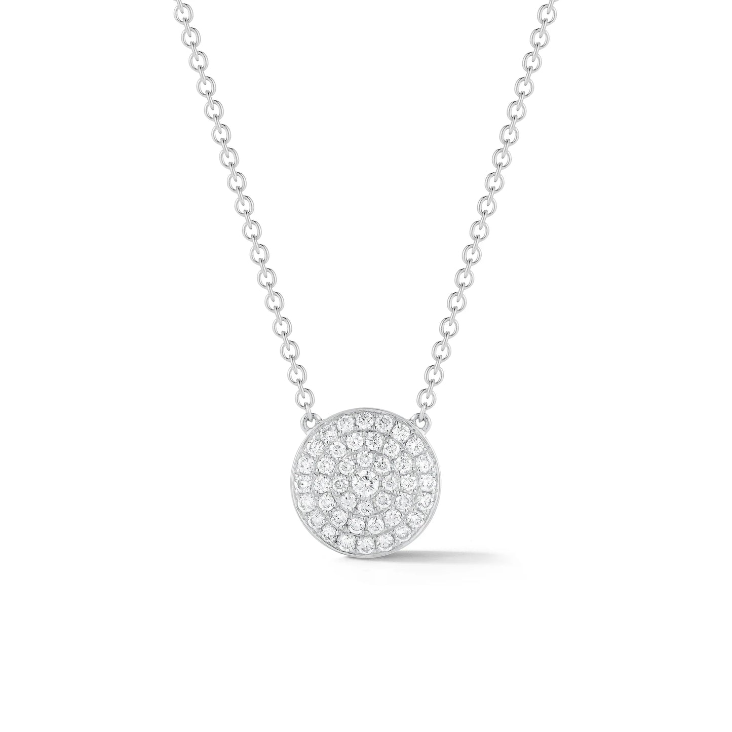 Circle Pave Diamond Necklace