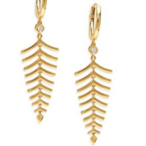 Preowned Roberto Coin Feather Drop Earrings