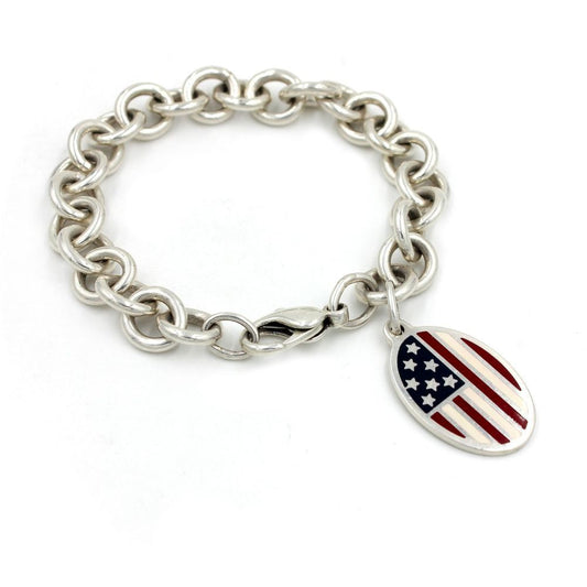 Vintage Tiffany & Co. American Flag Charm Bracelet