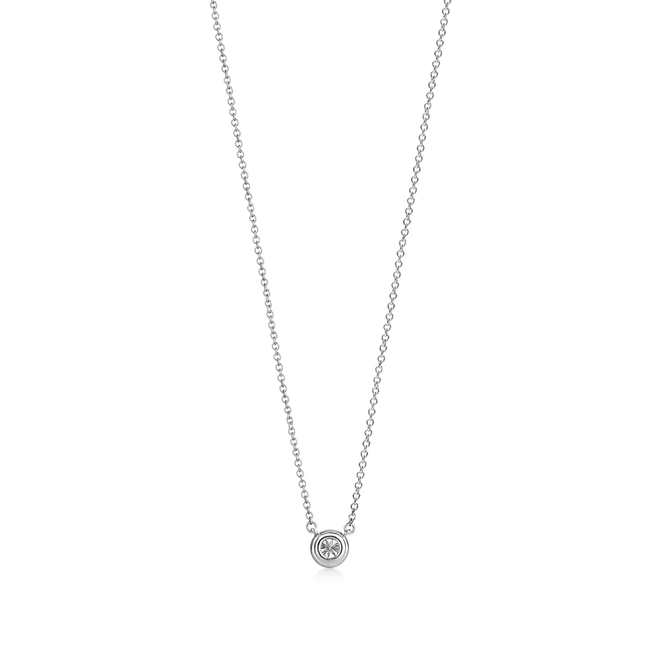 Preowned Tiffany & Co. Single Diamond Pendant Necklace