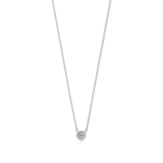 Preowned Tiffany & Co. Single Diamond Pendant Necklace